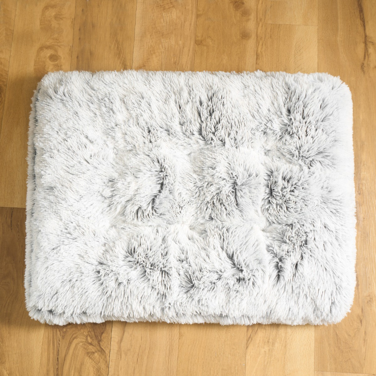 OHS Rectangular Fluffy Mat Pet Bed - Grey>