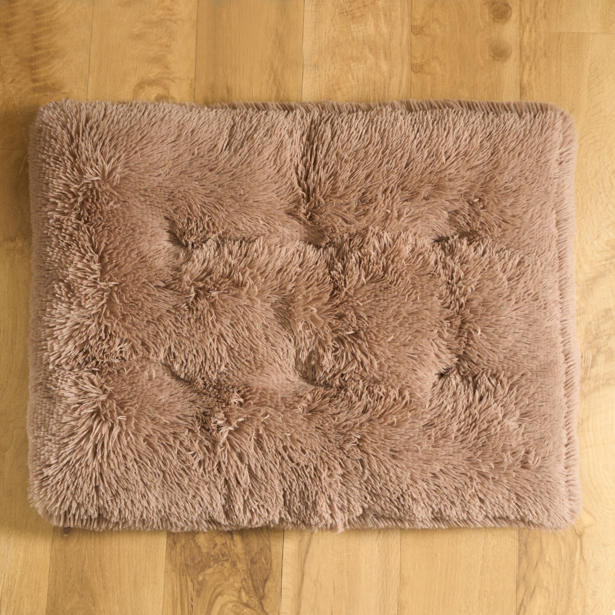 OHS Rectangular Fluffy Mat Pet Bed - Mink>