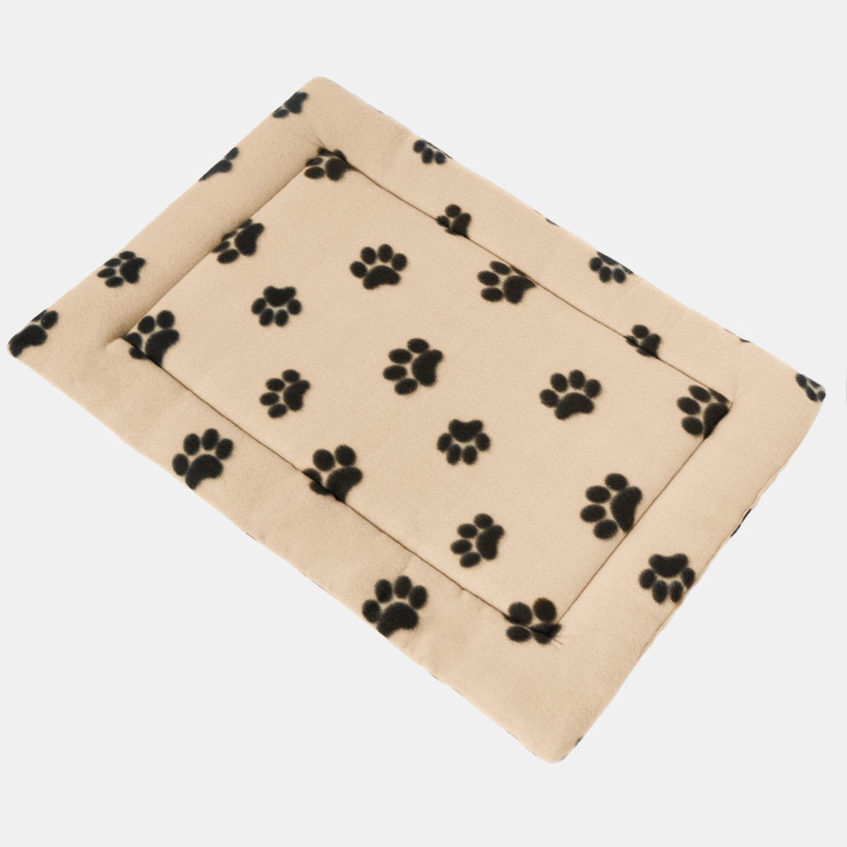 OHS Fleece Paw Print Crate Mat, Mink - Medium>