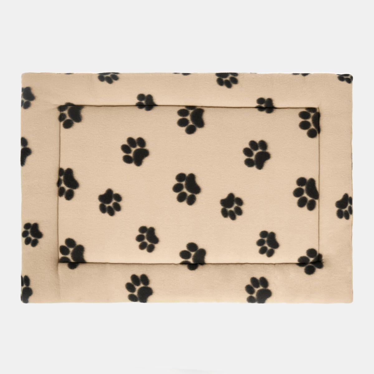 OHS Fleece Paw Print Crate Mat, Mink - Medium>