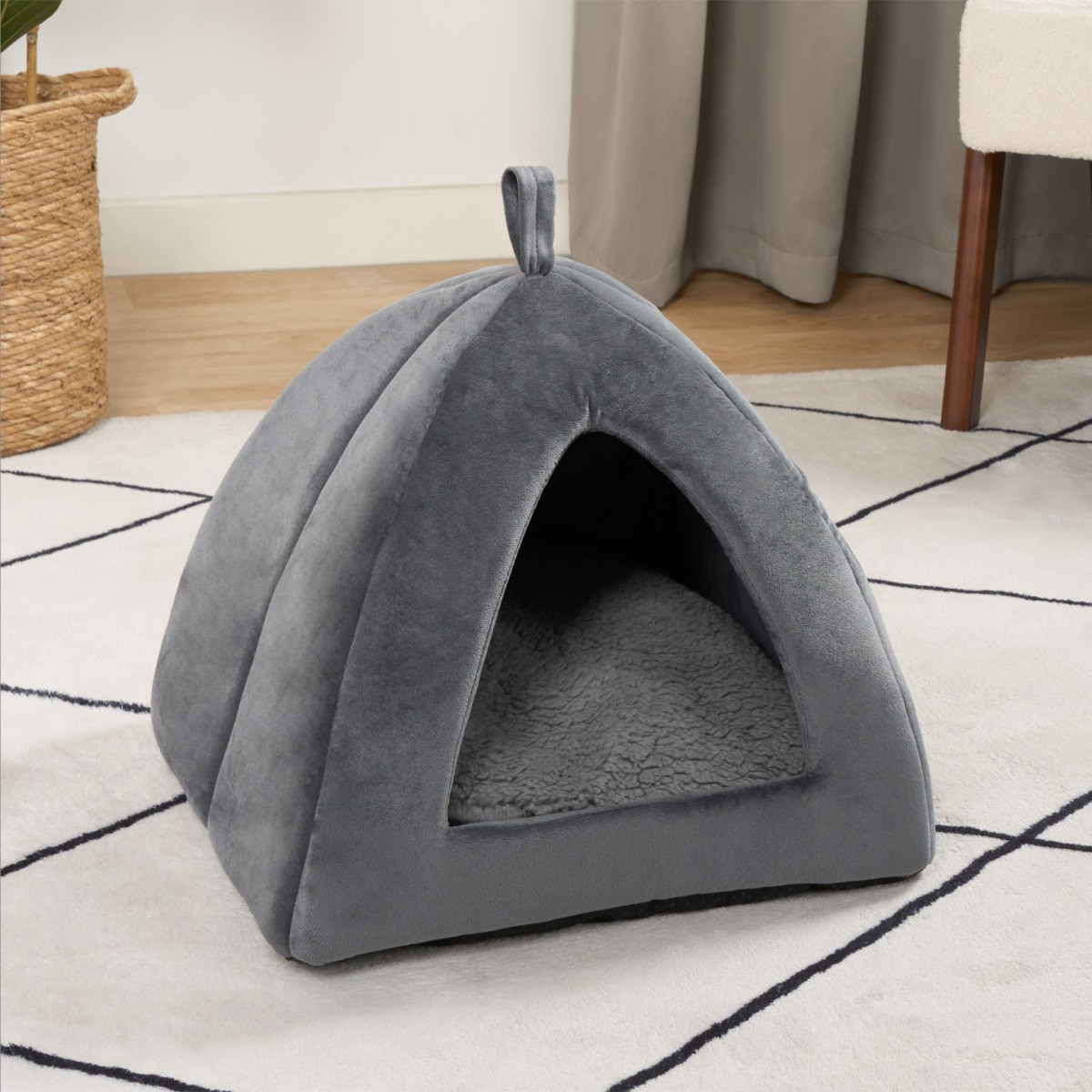 OHS Small Pet Igloo Bed - Grey>