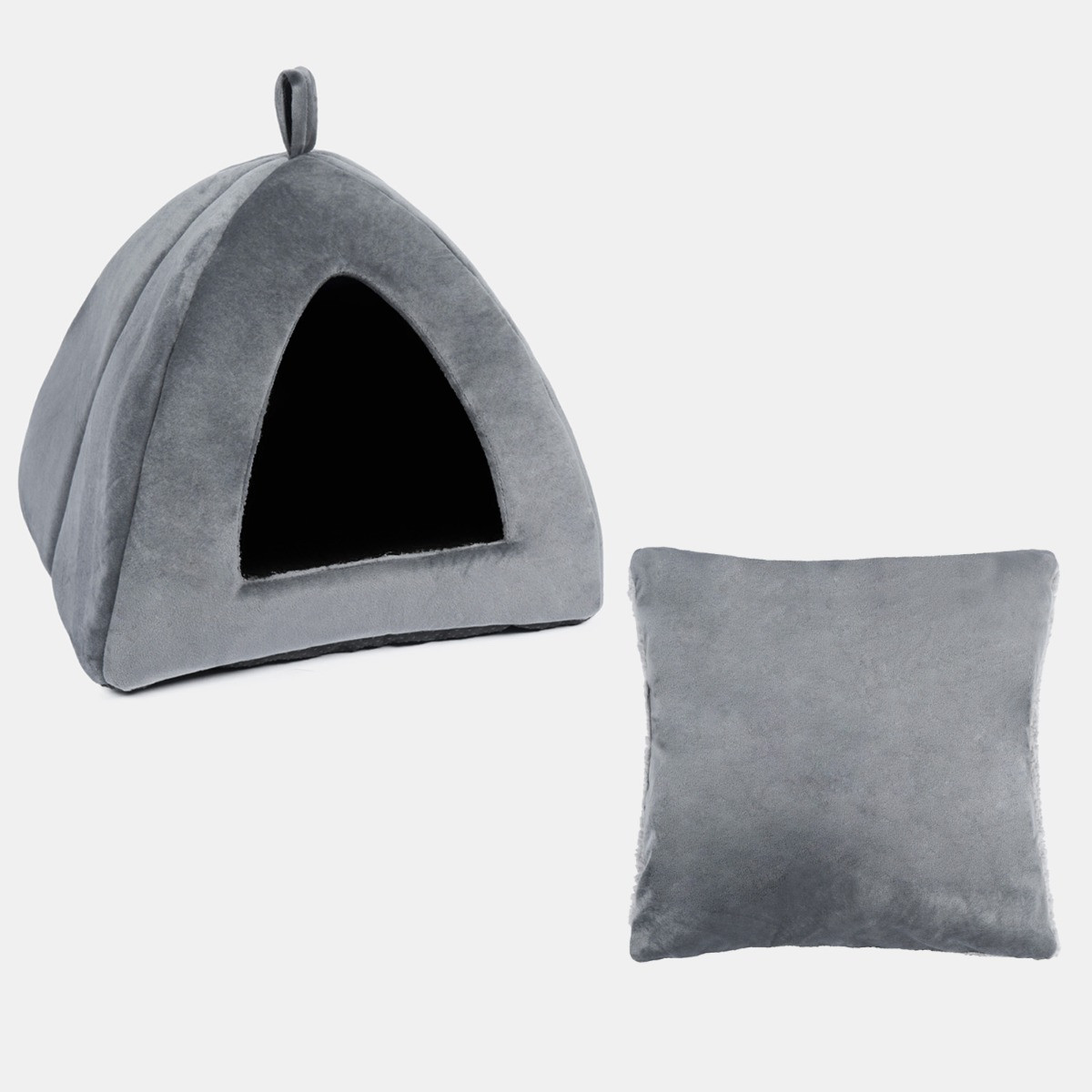 OHS Small Pet Igloo Bed Grey