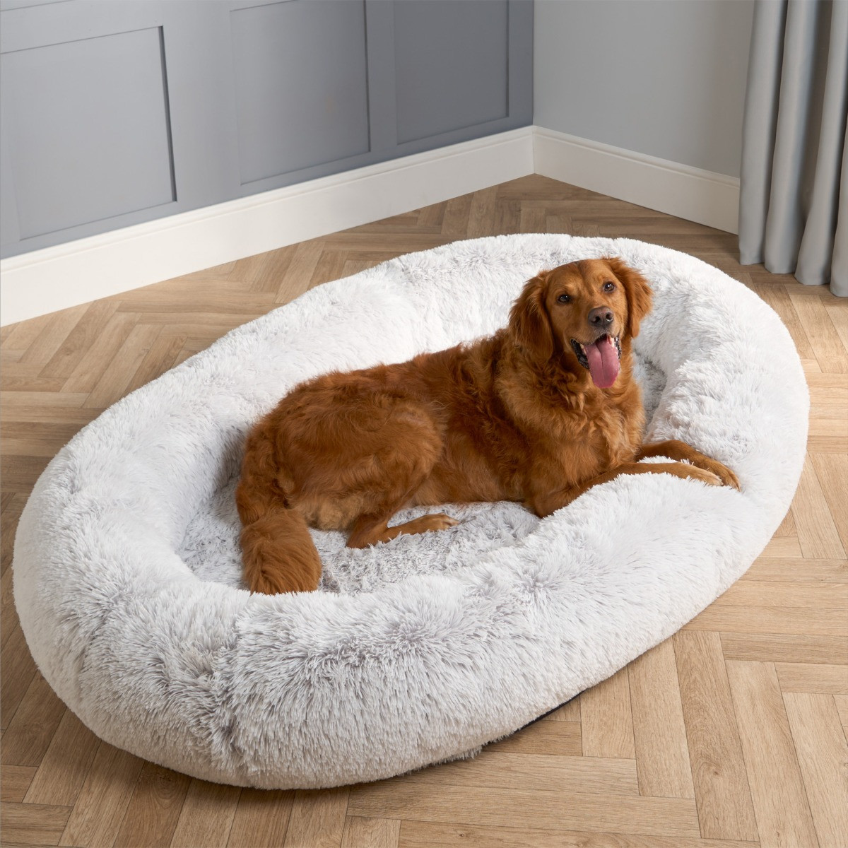 OHS Fluffy Human Size Pet Bed - Grey Marl>