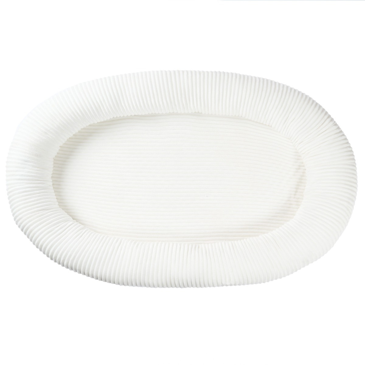 OHS Ribbed Faux Fur Human Size Pet Bed - Cream>