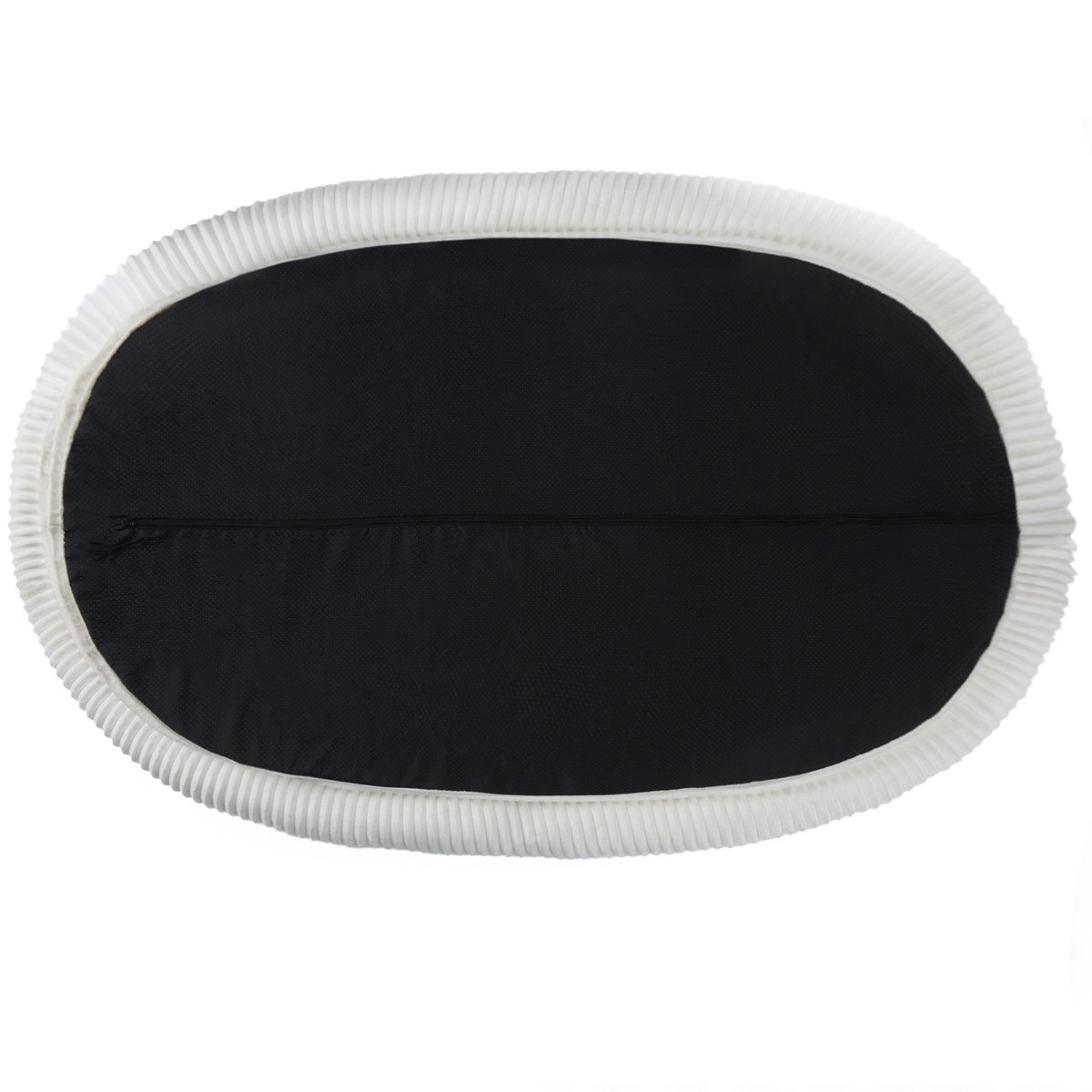 OHS Ribbed Faux Fur Human Size Pet Bed - Cream>