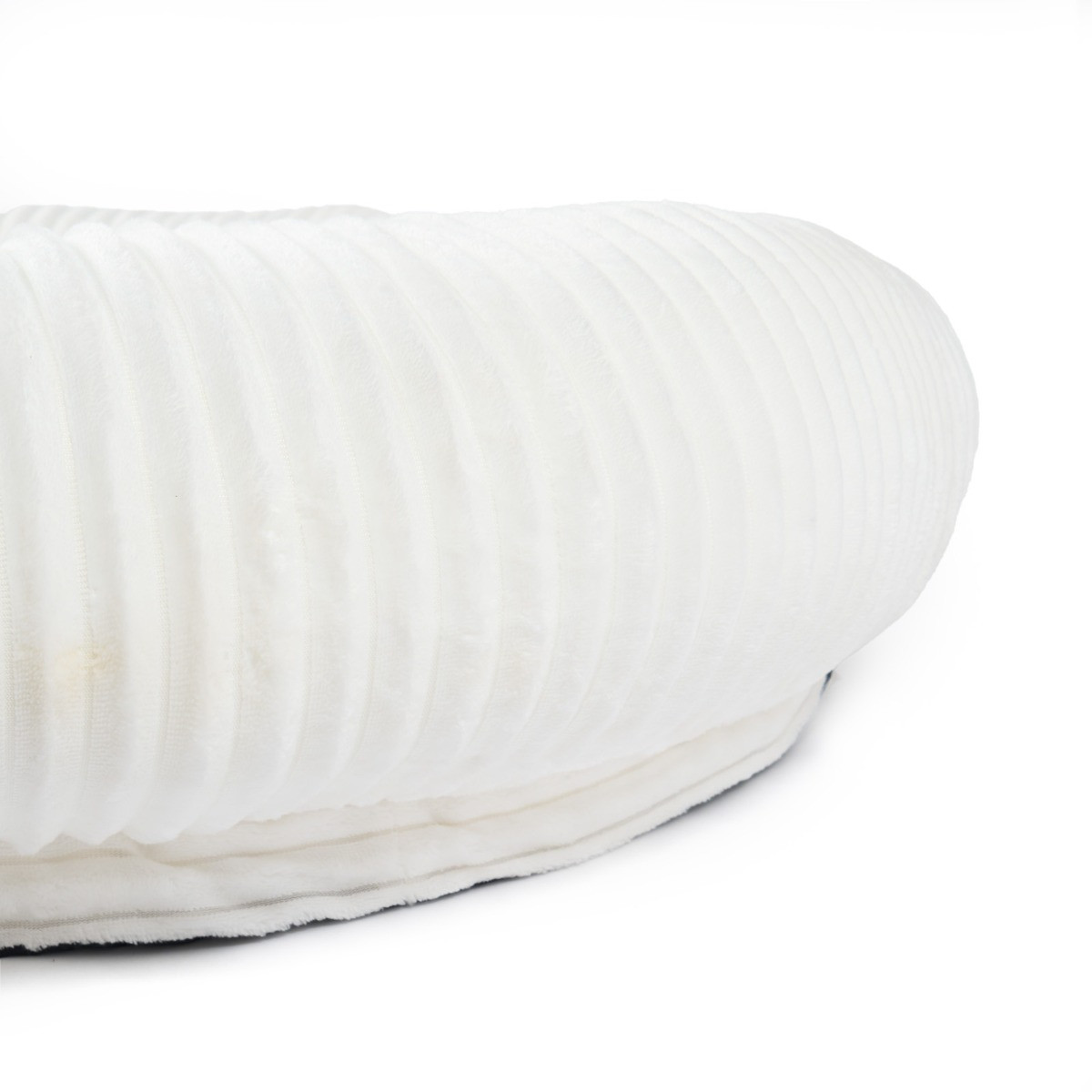 OHS Ribbed Faux Fur Human Size Pet Bed - Cream>