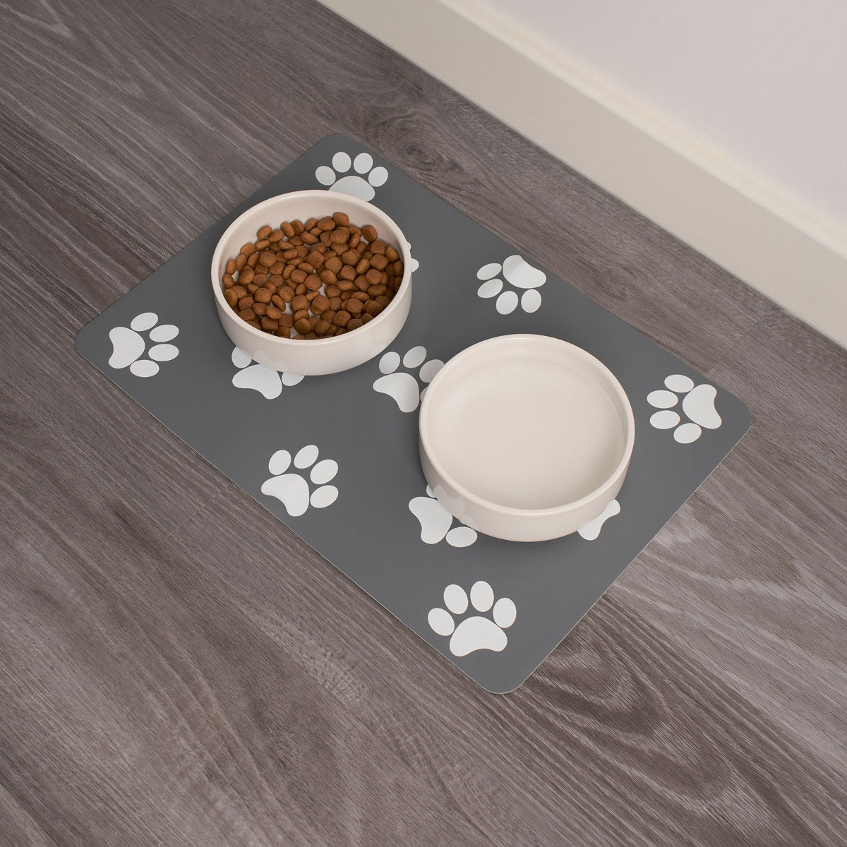 OHS Pet Bowl Placement Mat - Charcoal>