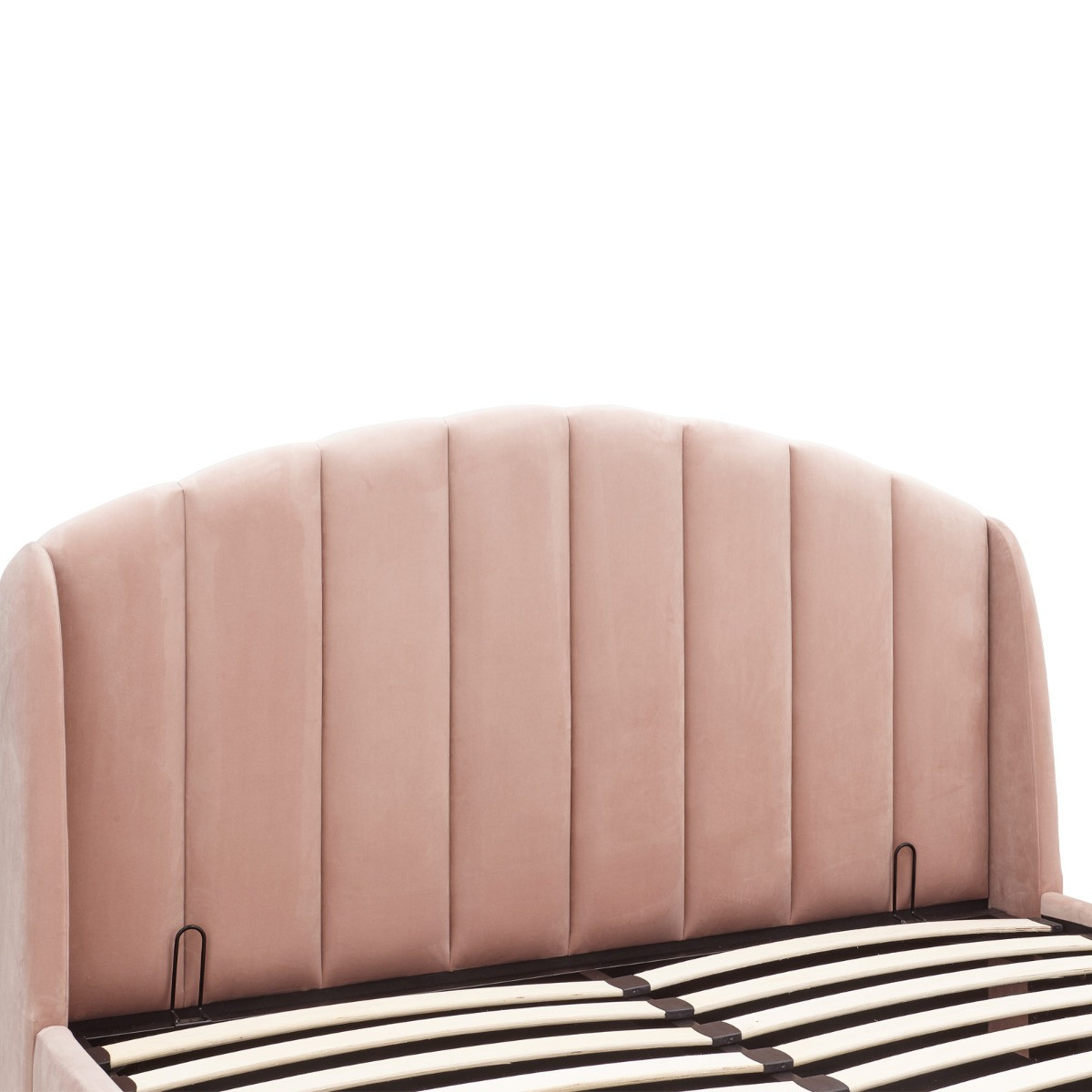 Pettine End Lift Ottoman Storage Bed, 4ft 6 Double - Blush Pink>