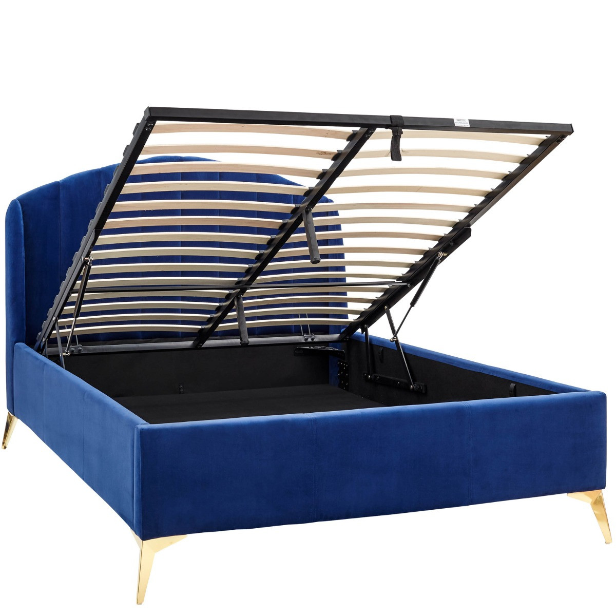 Pettine End Lift Ottoman Storage Bed, 4ft 6 Double - Royal Blue>