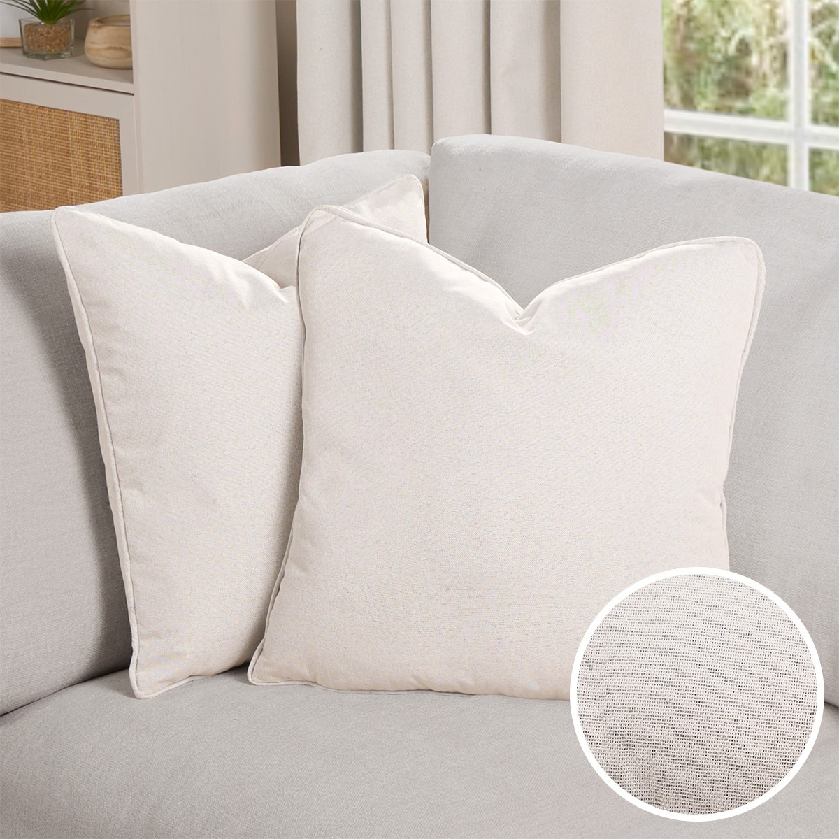 OHS Woven Texture Cushion Covers - Stone>