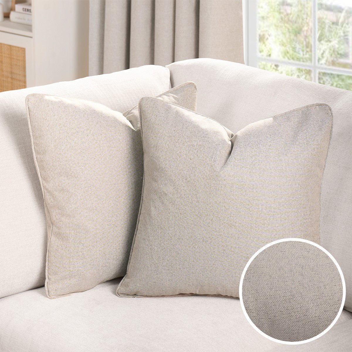 OHS Woven Texture Cushion Covers - Natural>