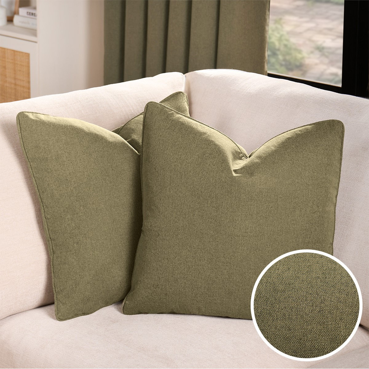 OHS Woven Texture Cushion Covers - Sage>