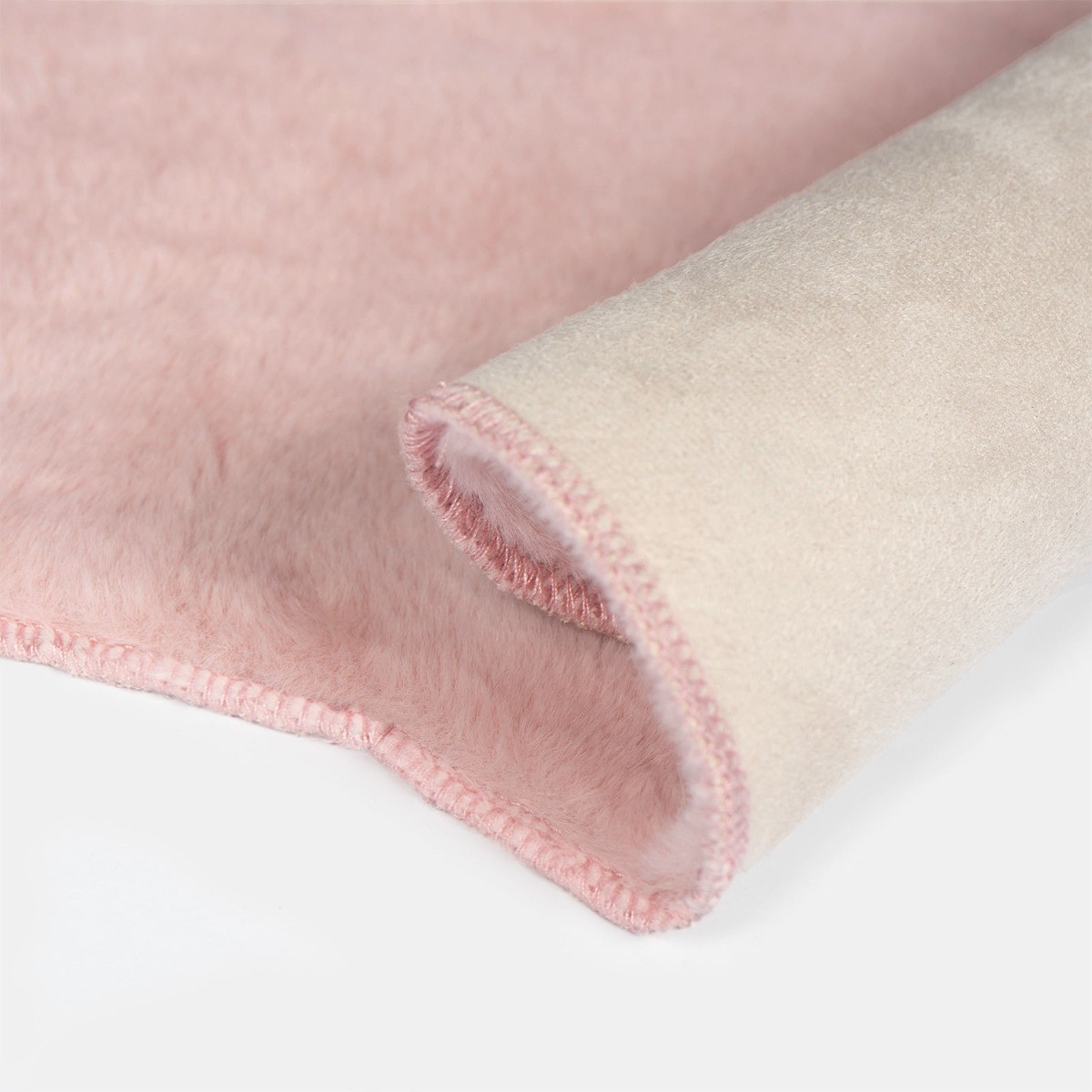 OHS Supersoft Faux Fur Sheepskin Rug - Blush>