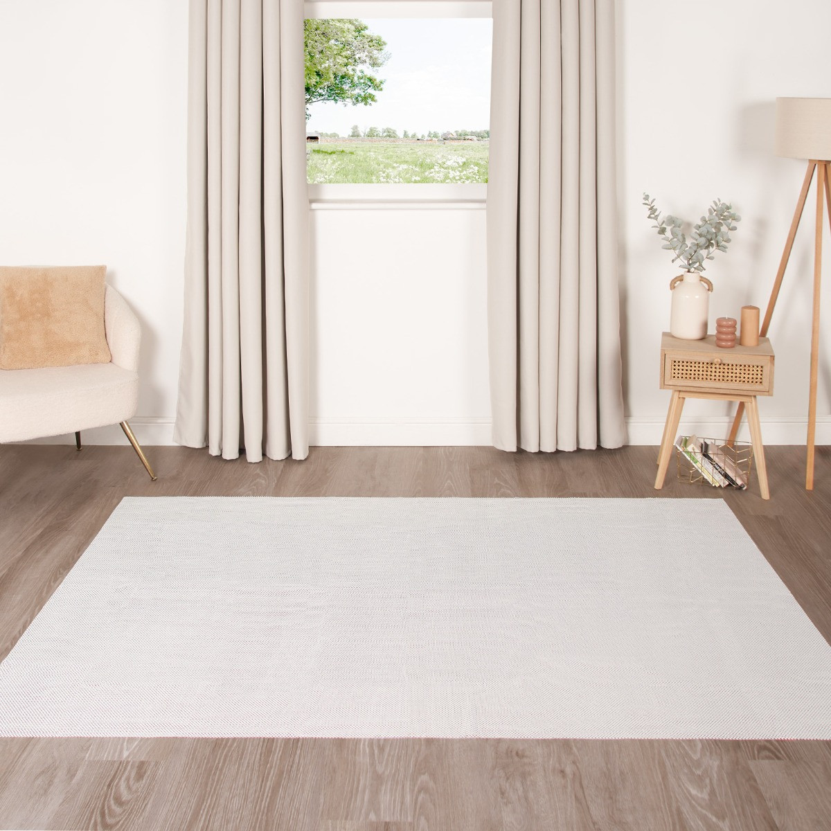 OHS Anti-Slip Rug Mat, Neutral - 150 x 220cm>