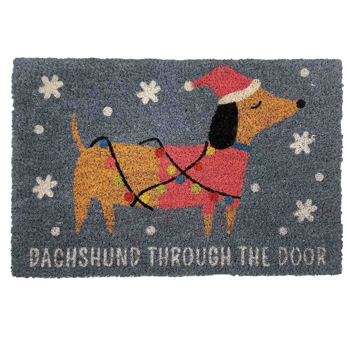 Mighty Mat Dachshund Doormat - Blue>