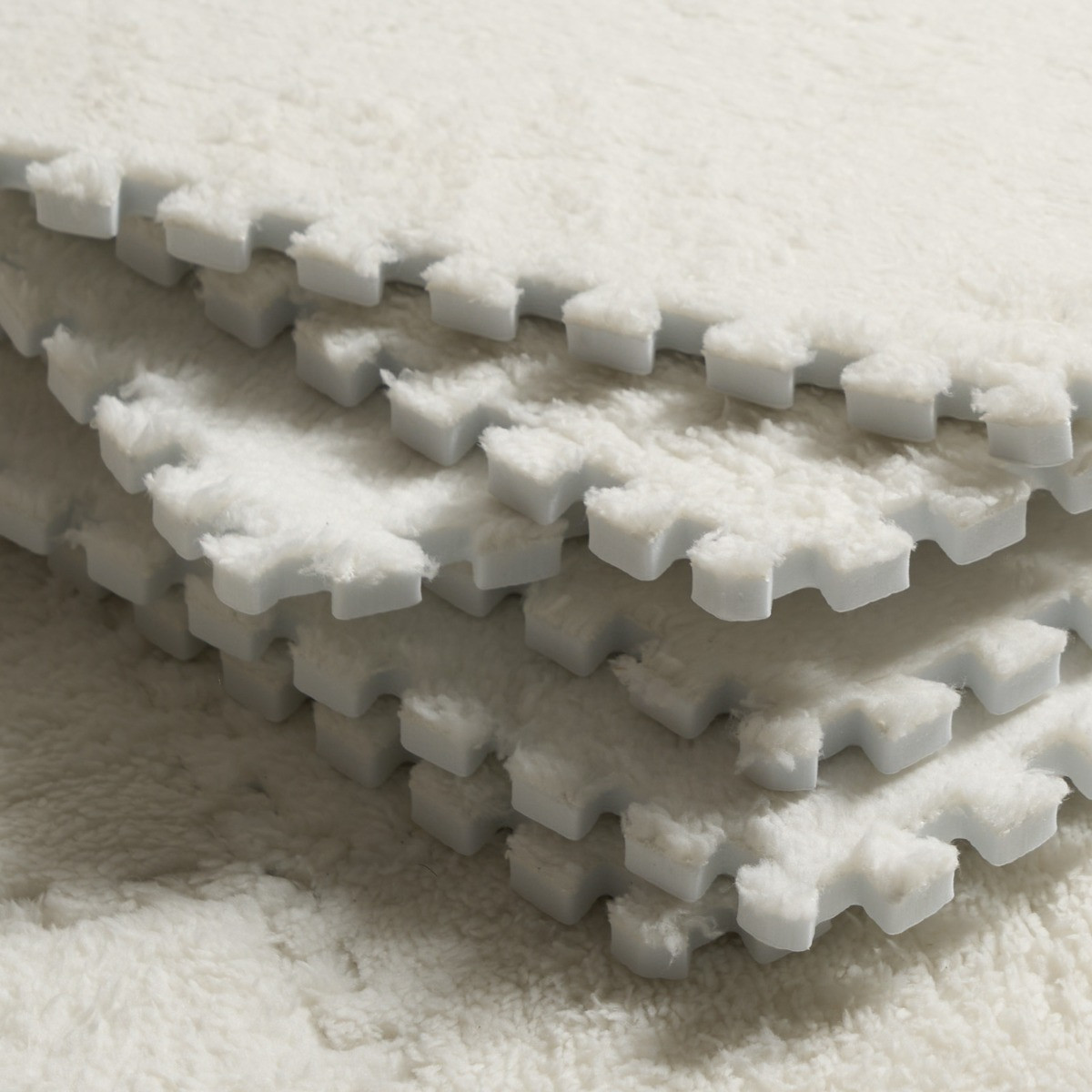 OHS 9 Piece Interlocking Teddy Tiles -  Cream>