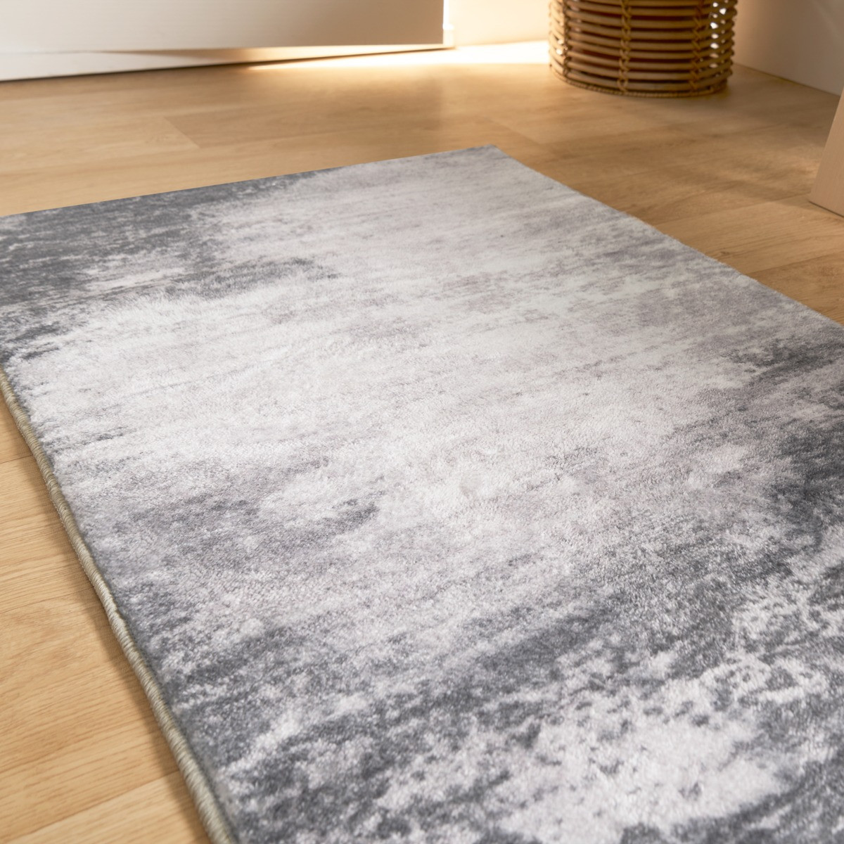 OHS Abstract Flat Rug Runner - Grey>