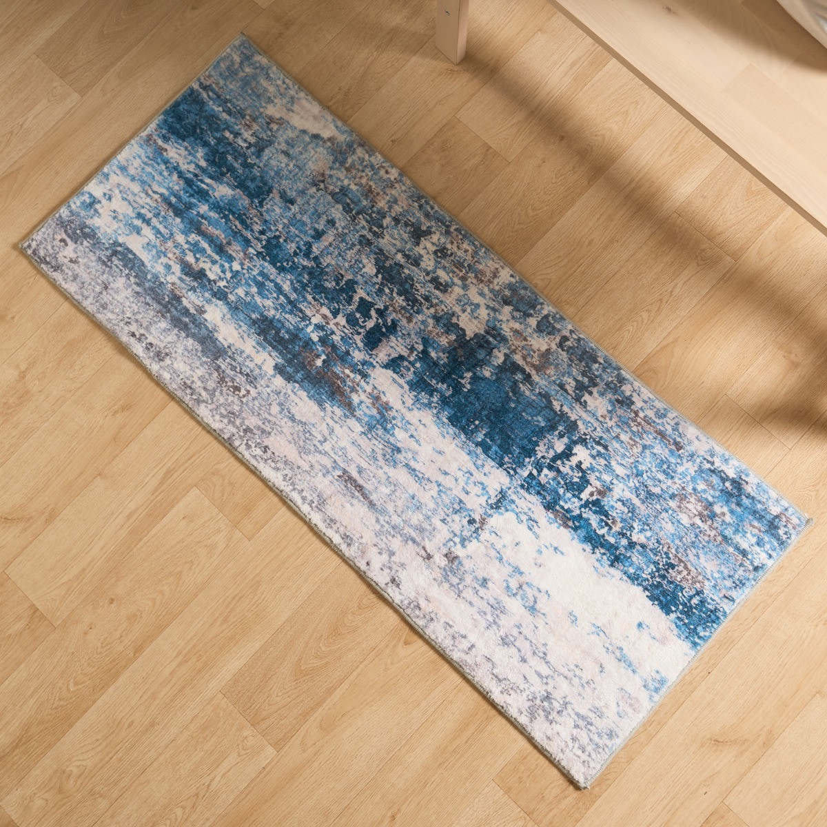 OHS Abstract Flat Rug Runner - Blue>