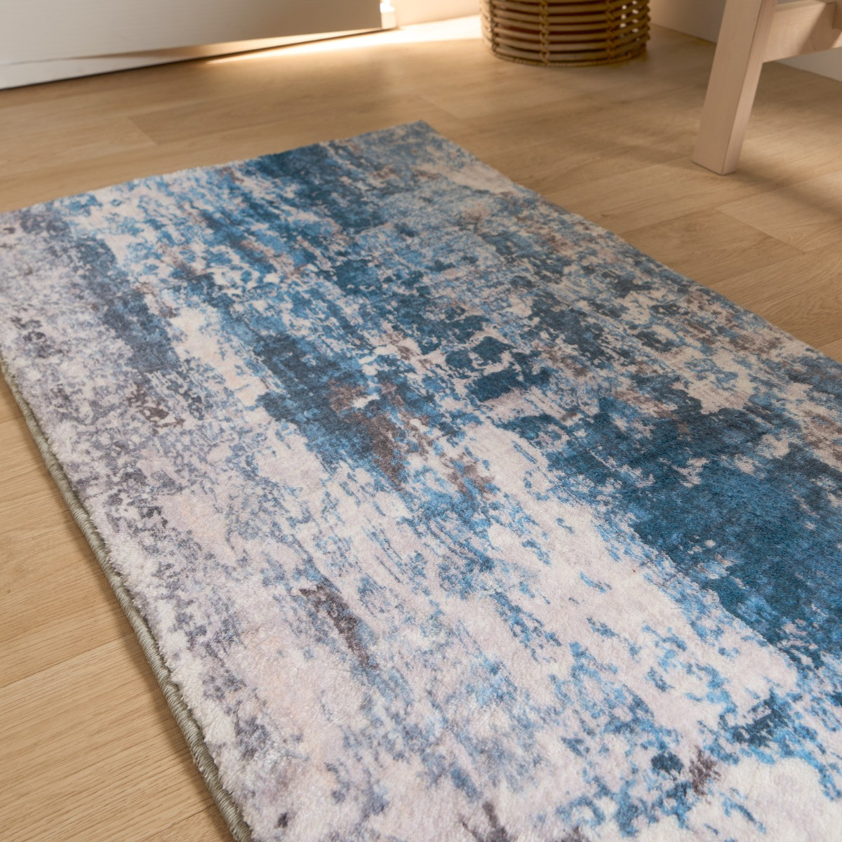 OHS Abstract Flat Rug Runner - Blue>