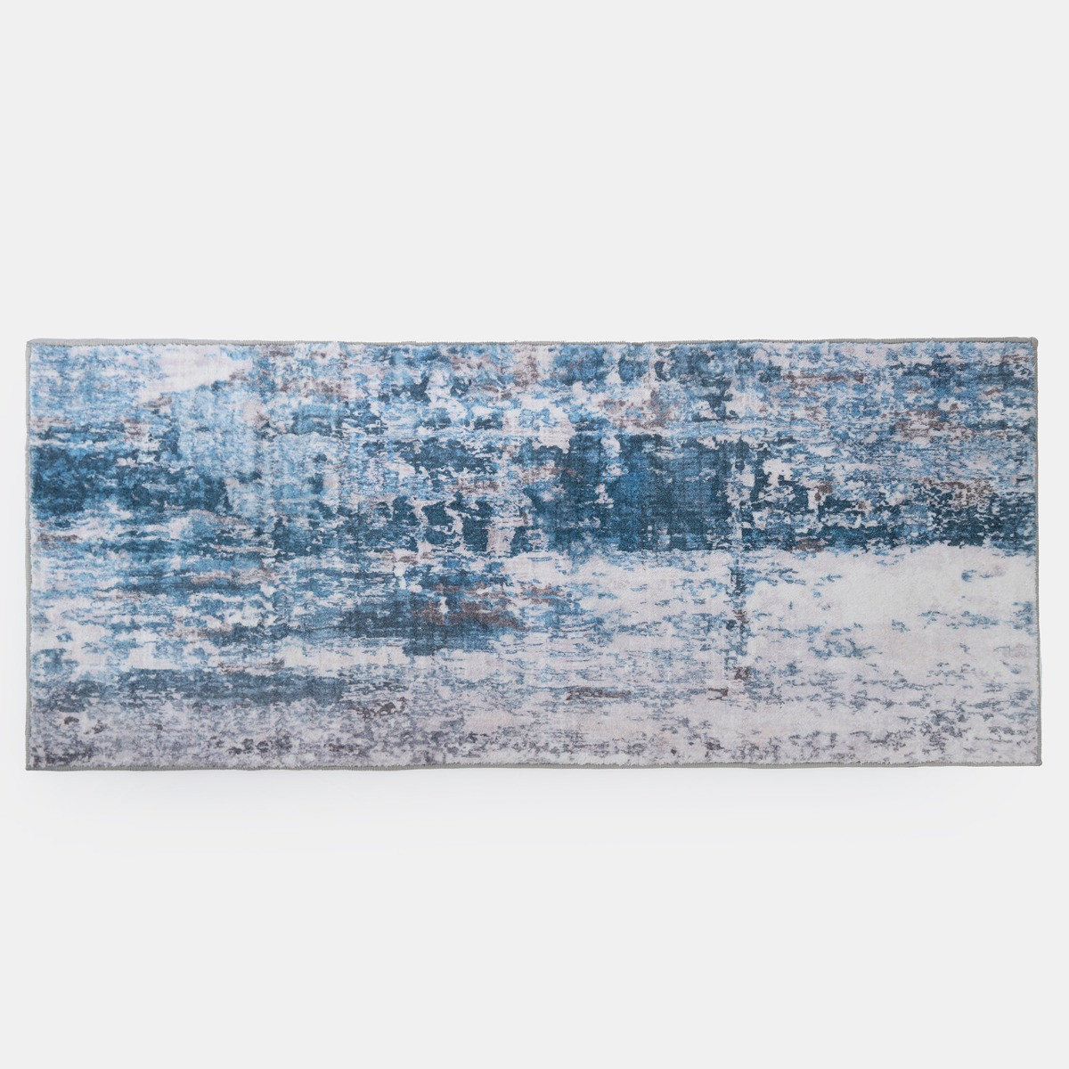 OHS Abstract Flat Rug Runner - Blue>