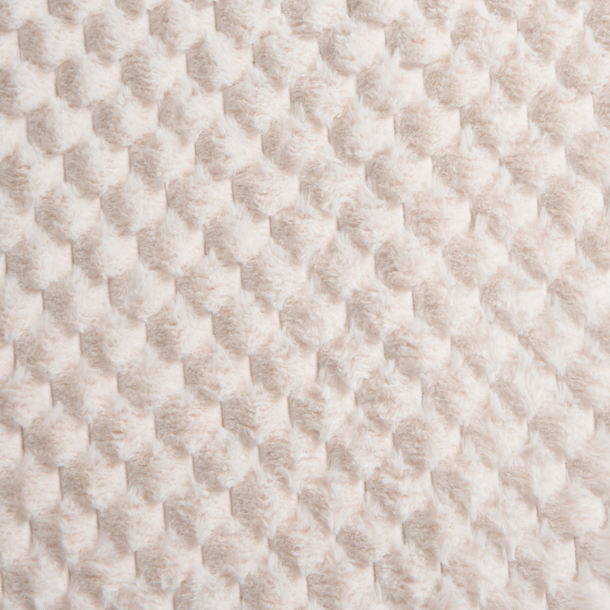 OHS Waffle Faux Fur Rug - Cream>