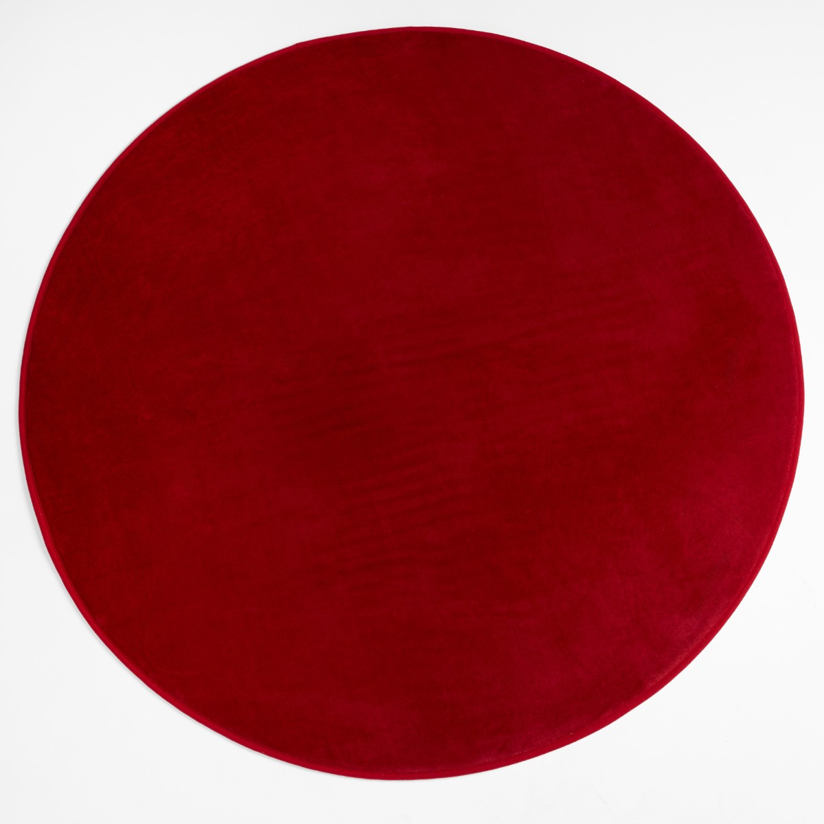 OHS Supersoft Round Rug - Red>