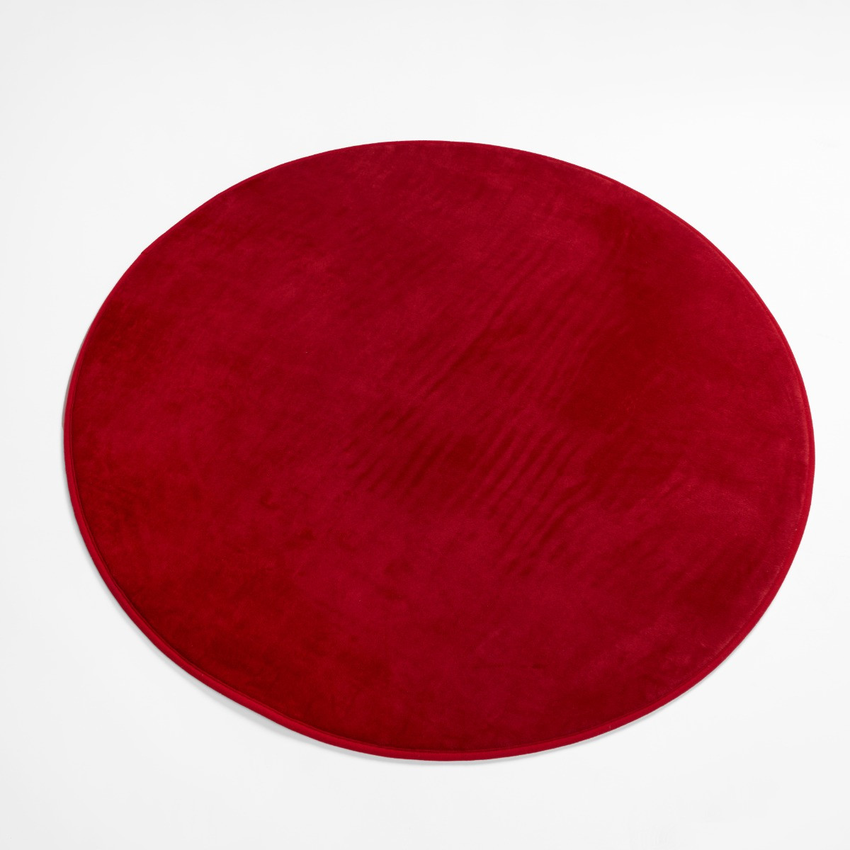 OHS Supersoft Round Rug - Red>