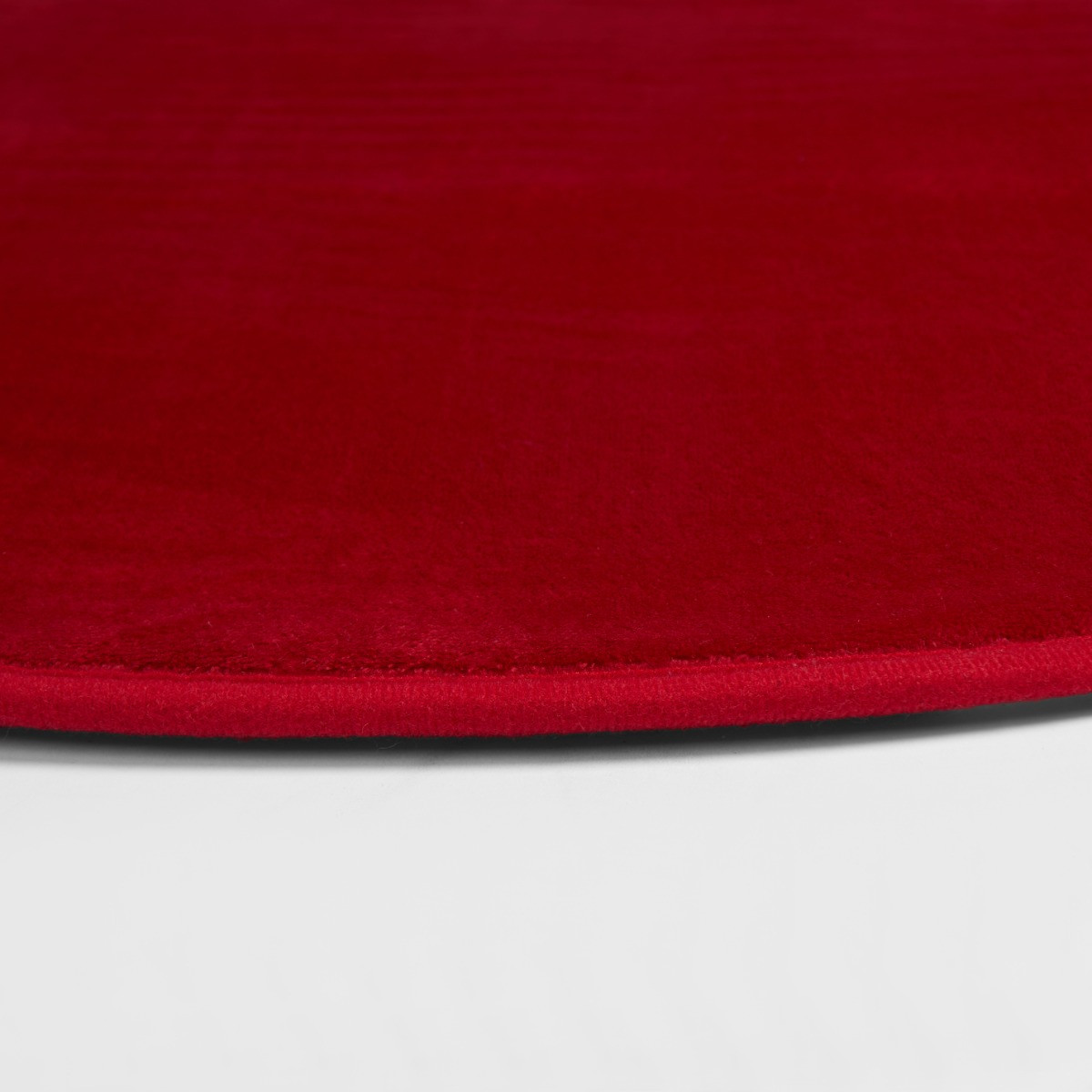 OHS Supersoft Round Rug - Red>