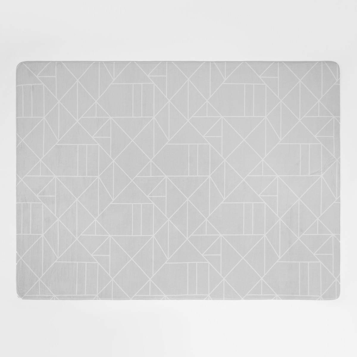 OHS Mason Geometric Printed Rug - Grey>