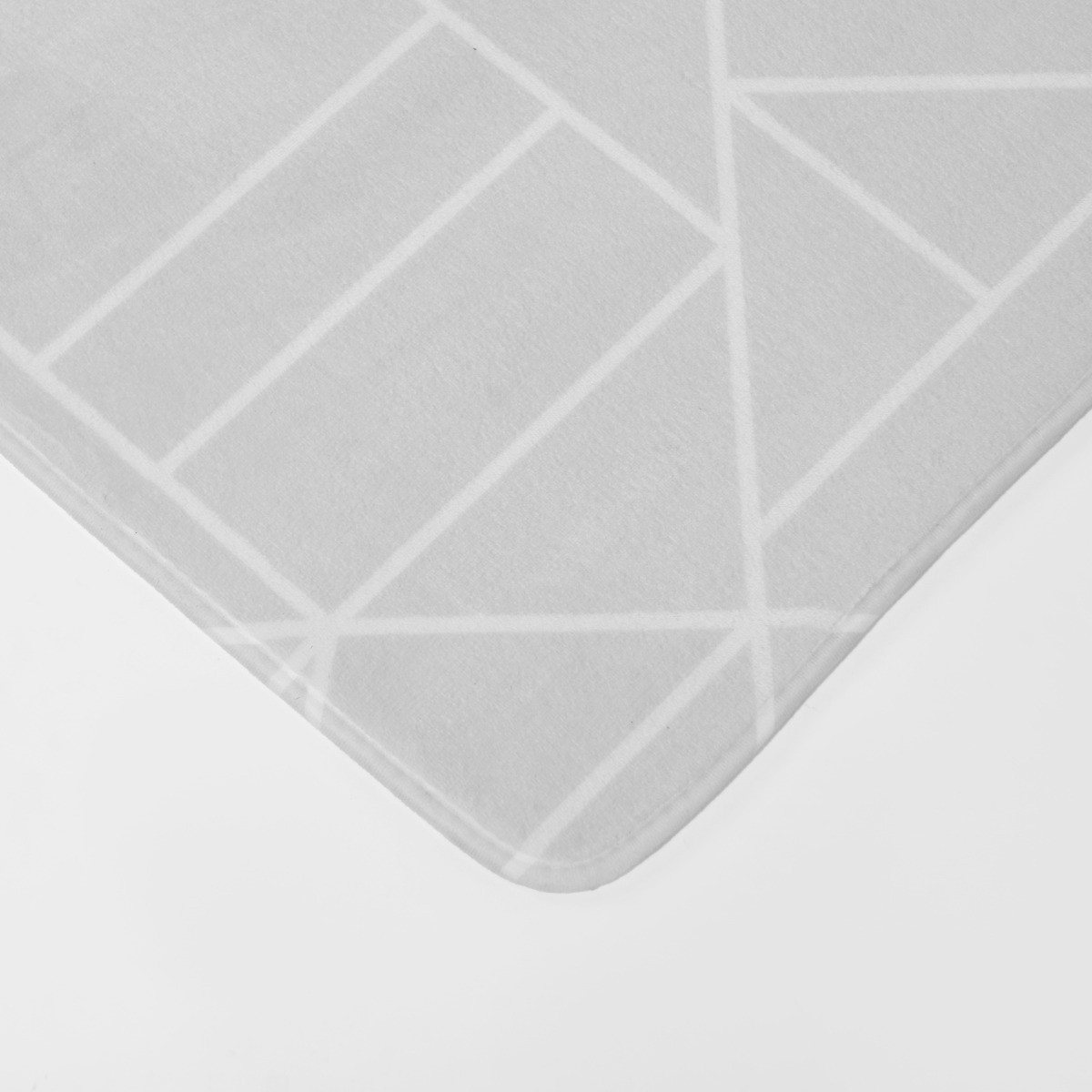 OHS Mason Geometric Printed Rug, Grey - 120 x 170cm>