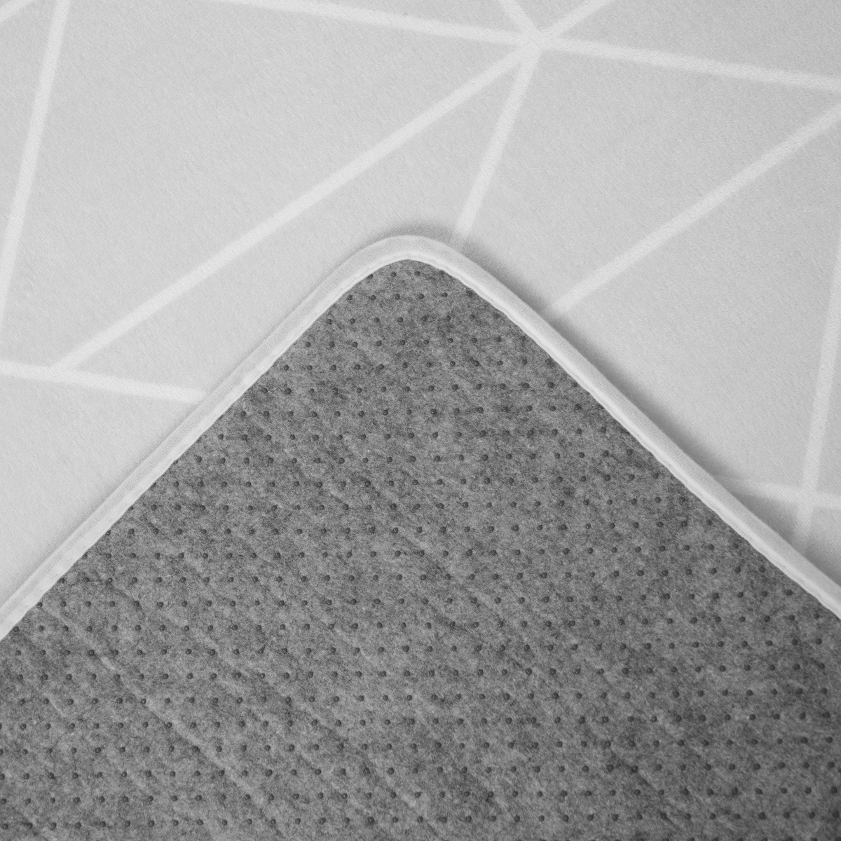 OHS Mason Geometric Printed Rug - Grey>