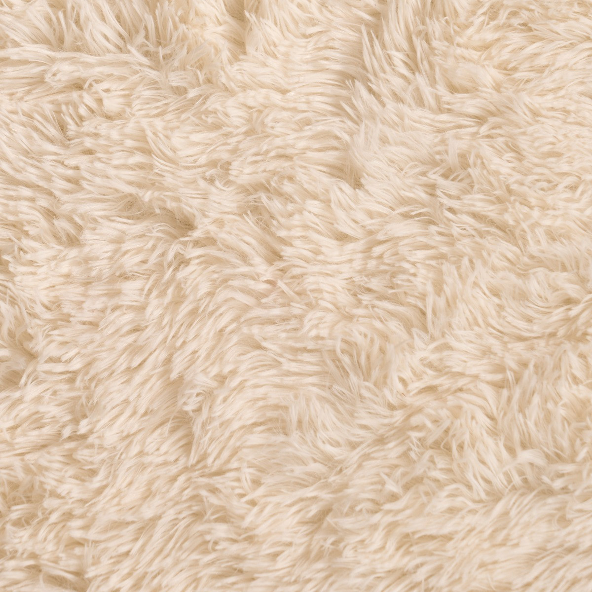 Sienna Fluffy Rug, Cream - 80 x 150cm>