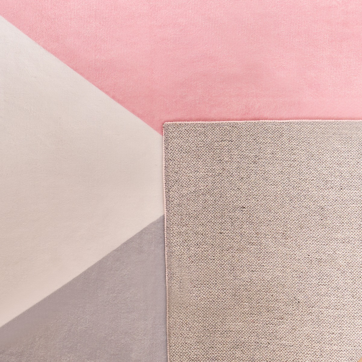 OHS Washable Geometric Printed Rug - Blush>