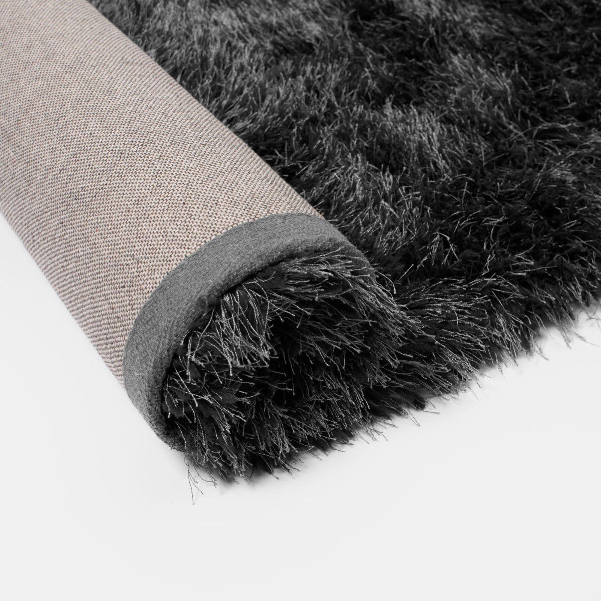 Sienna Shaggy Rug Runner, Charcoal - 60 x 150cm>