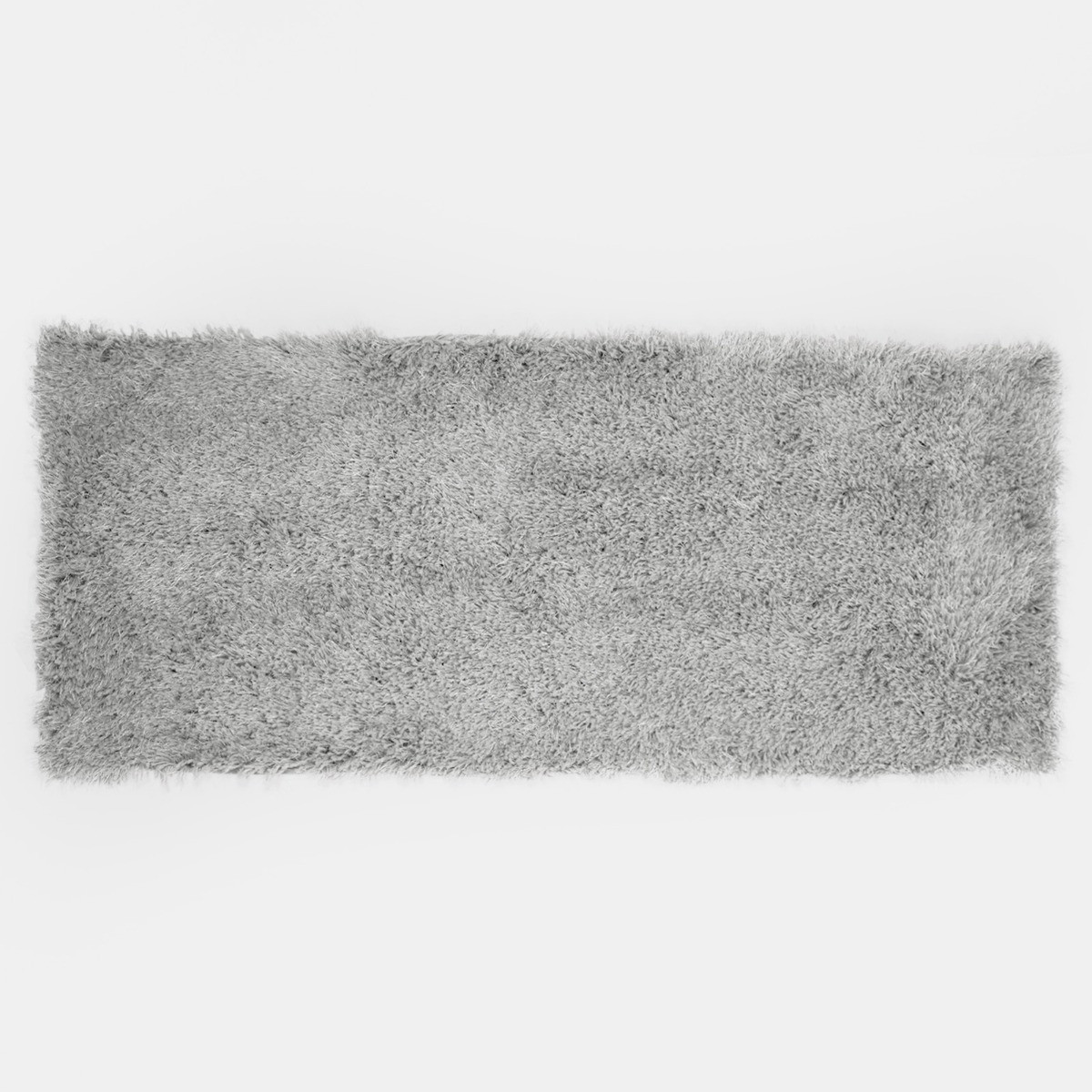 Sienna Shaggy Rug Runner, Silver - 60 x 150cm>