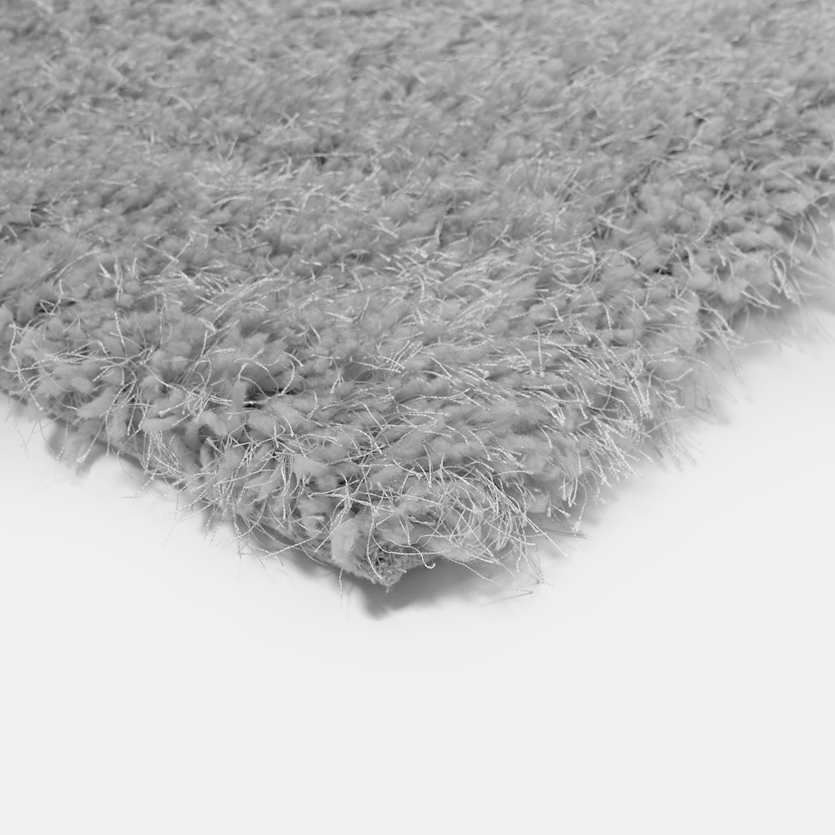 Sienna Shaggy Rug Runner, Silver - 60 x 150cm>