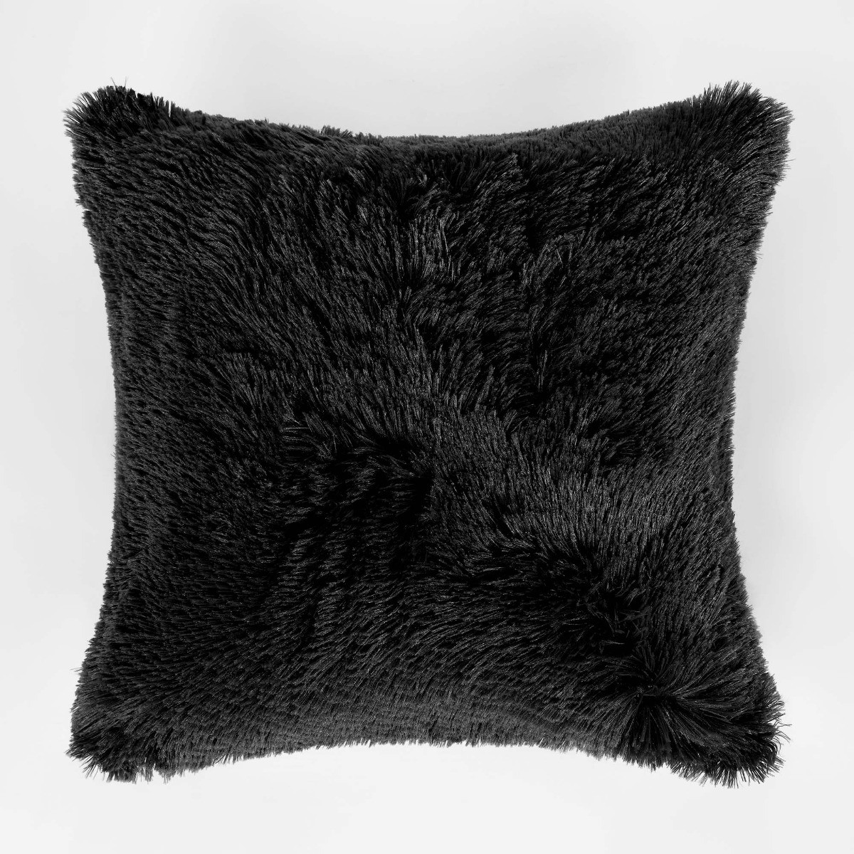 Sienna Fluffy Cushion Covers - Black>