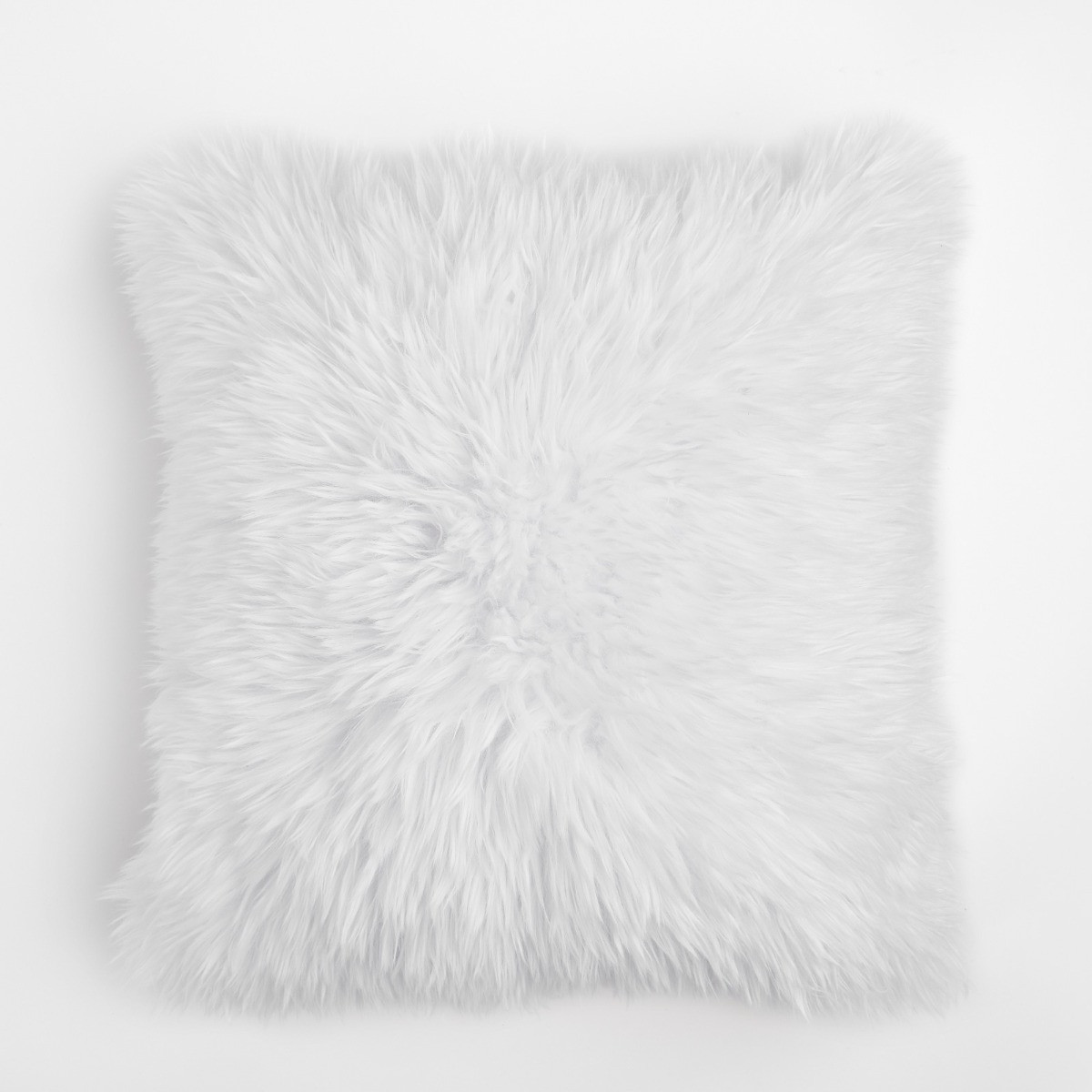 Sienna by OHS Mongolian Faux Fur Cushion Covers Set of 4, White - 18 x 18 inches>