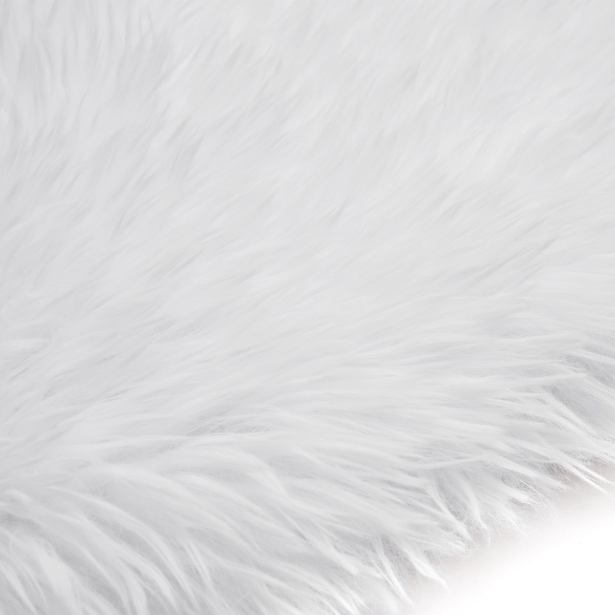 Sienna by OHS Mongolian Faux Fur Cushion Covers Set of 4, White - 18 x 18 inches>