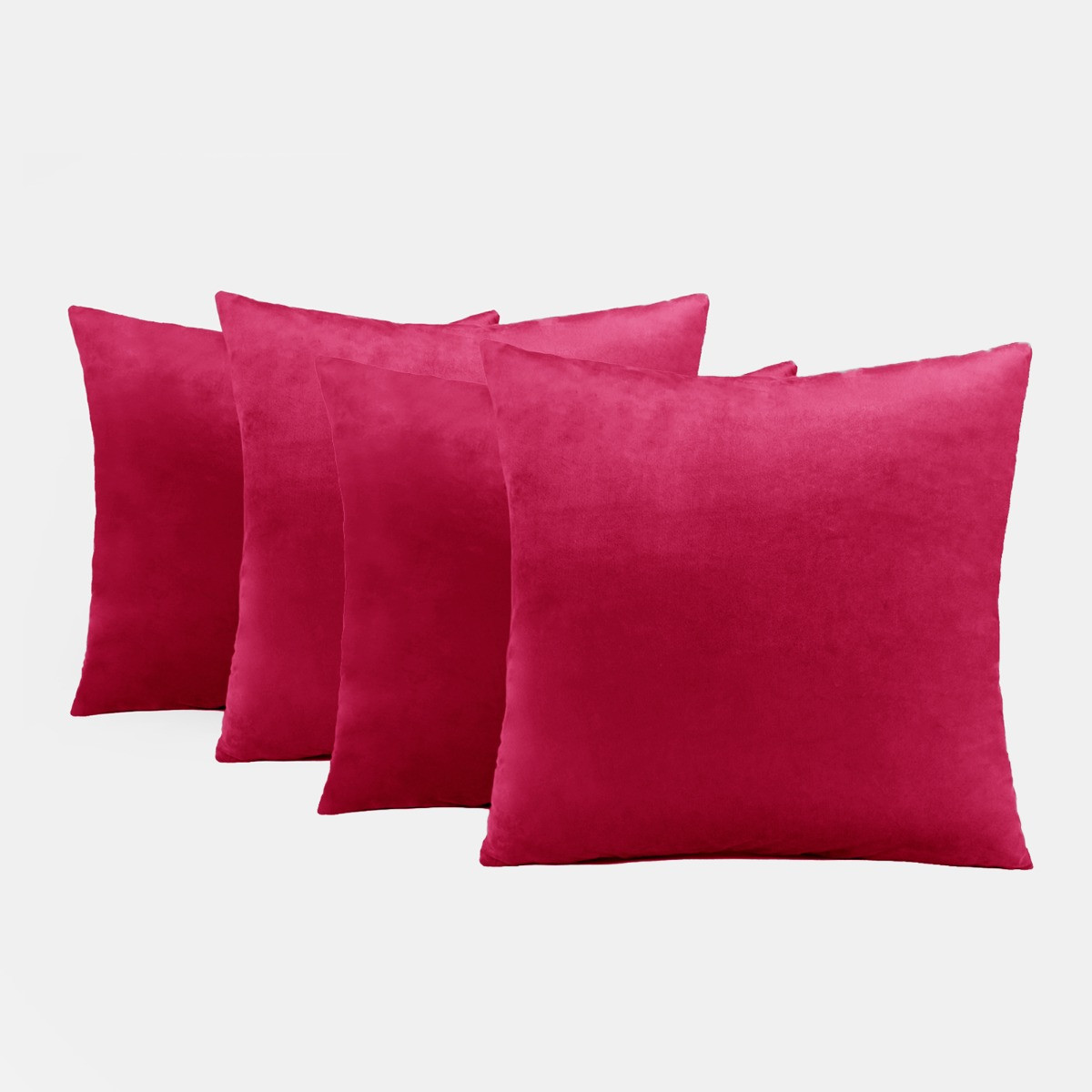 Sienna 4 Pack Matte Velvet Cushion Covers - Fuschia>