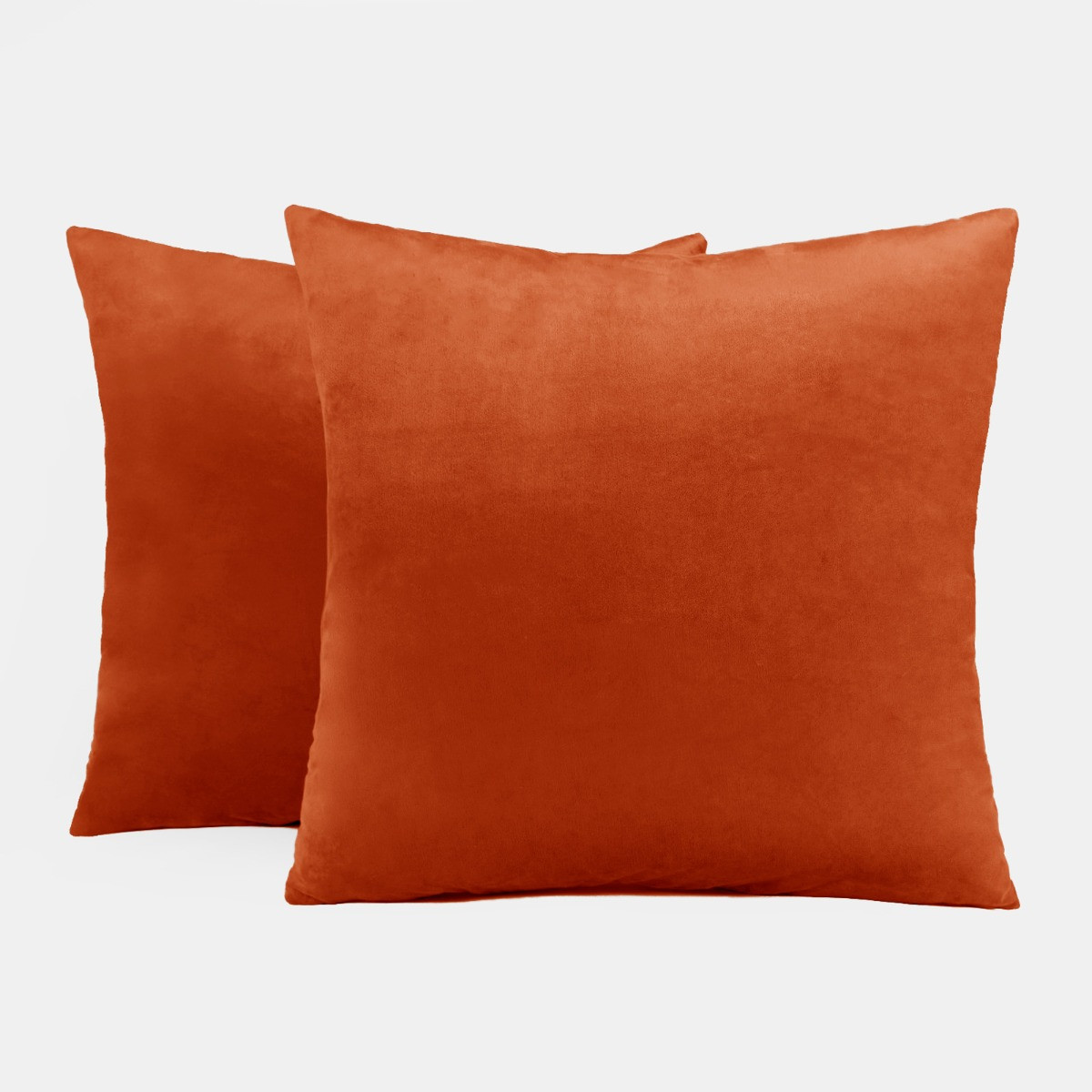 Sienna 2 Pack Matte Velvet Cushion Covers - Burnt Orange>