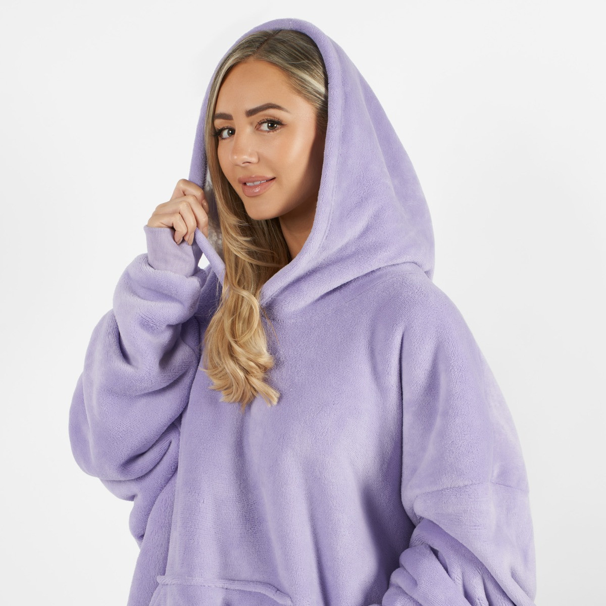Sienna Supersoft Hoodie Blanket, Adults - Lilac