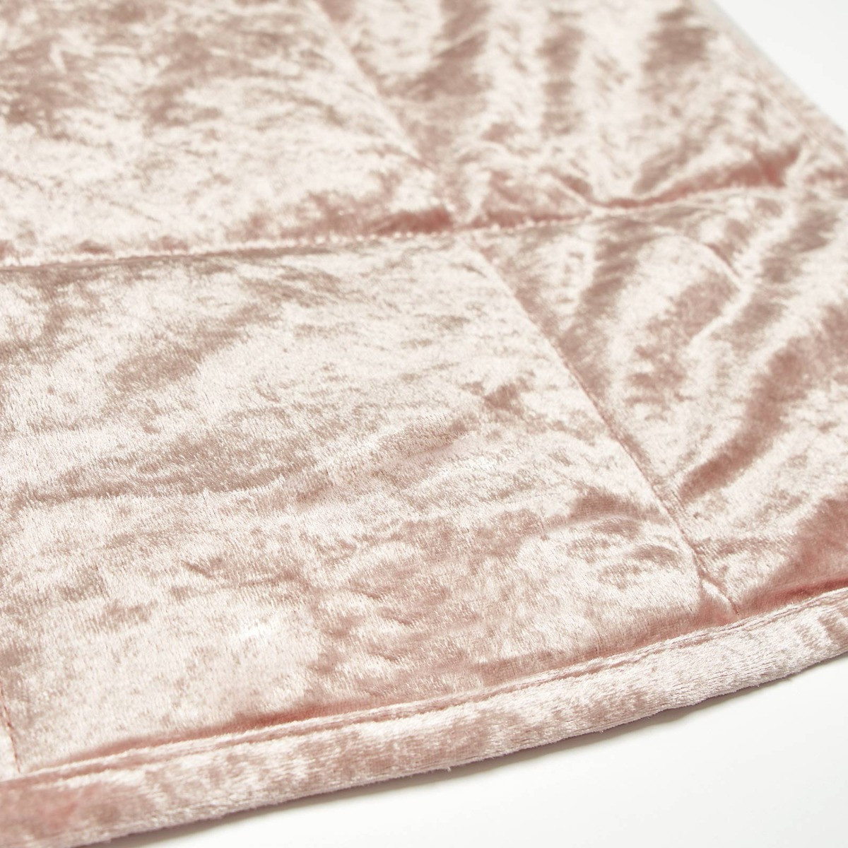 Sienna Crushed Velvet Weighted Blanket, Blush Pink - 8kg>