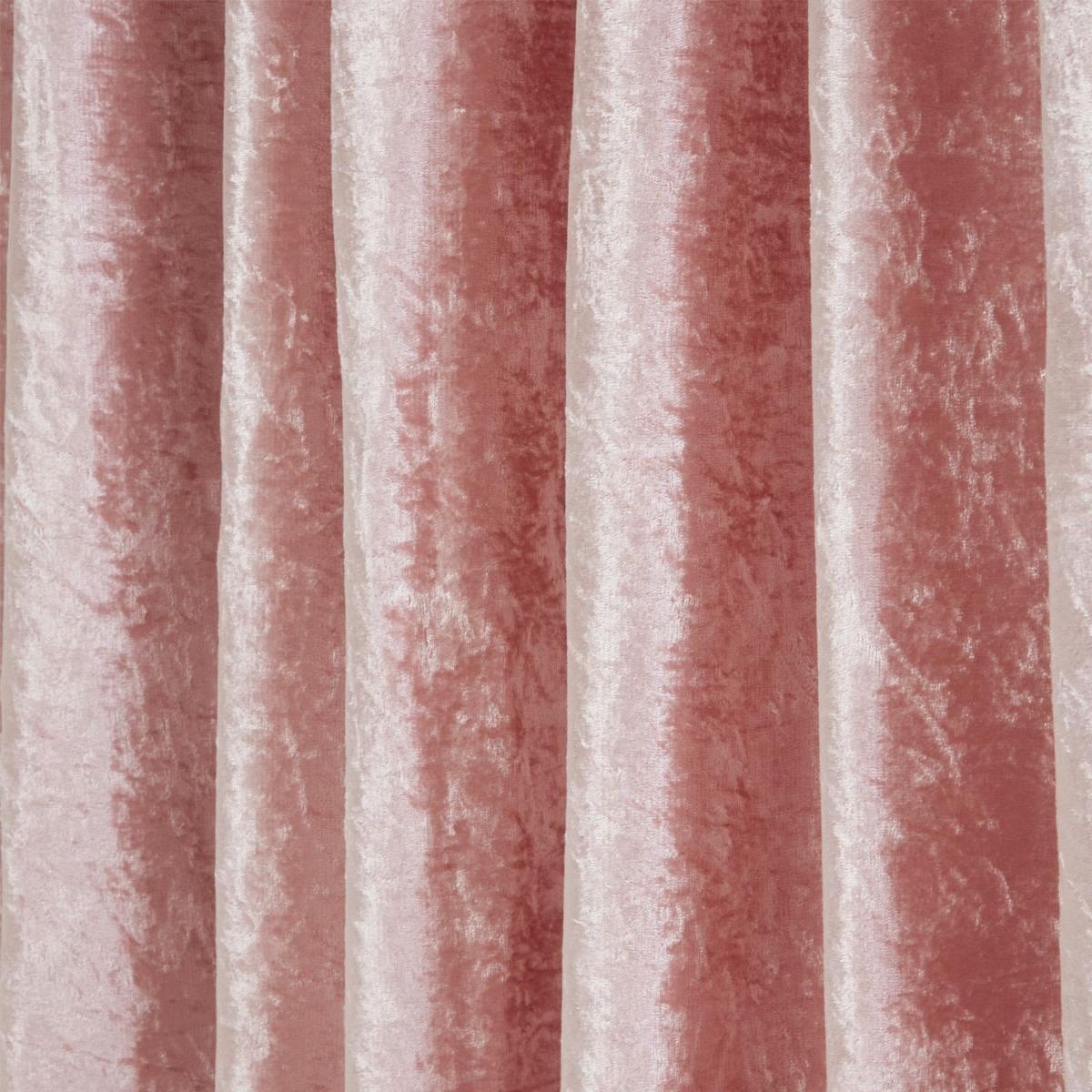 Sienna Crushed Velvet Pencil Pleat Curtains, Blush - 90 x 90>