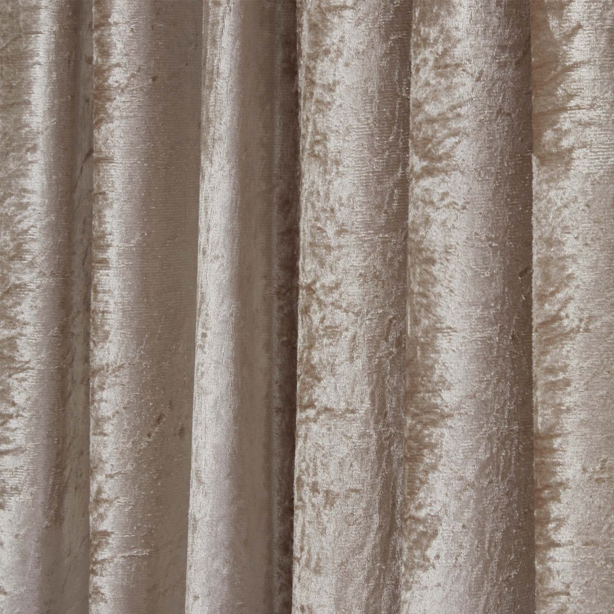 Sienna Crushed Velvet Pencil Pleat Curtains, Natural - 90 x 90>