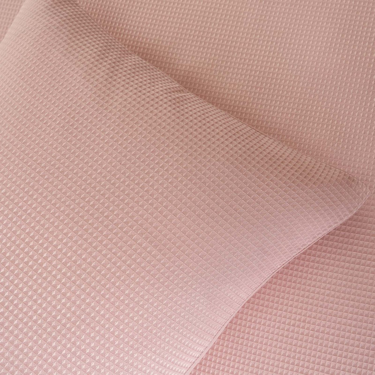 Sienna Waffle Weave Duvet Cover Set, Blush - Single>