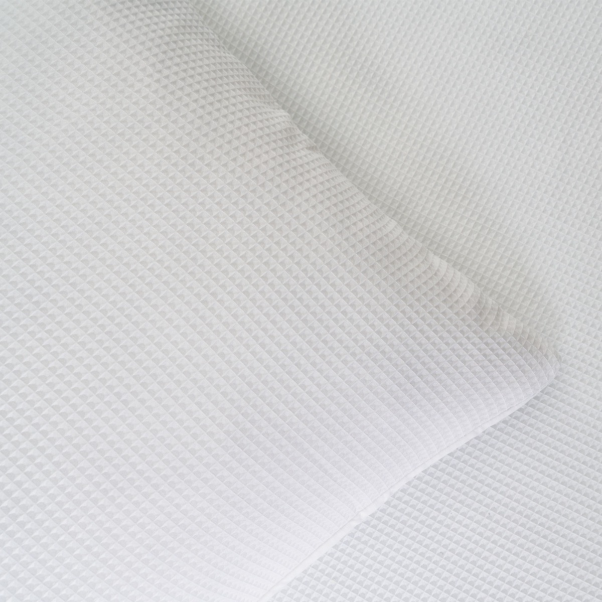 Sienna Waffle Weave Duvet Cover Set, White - Single>