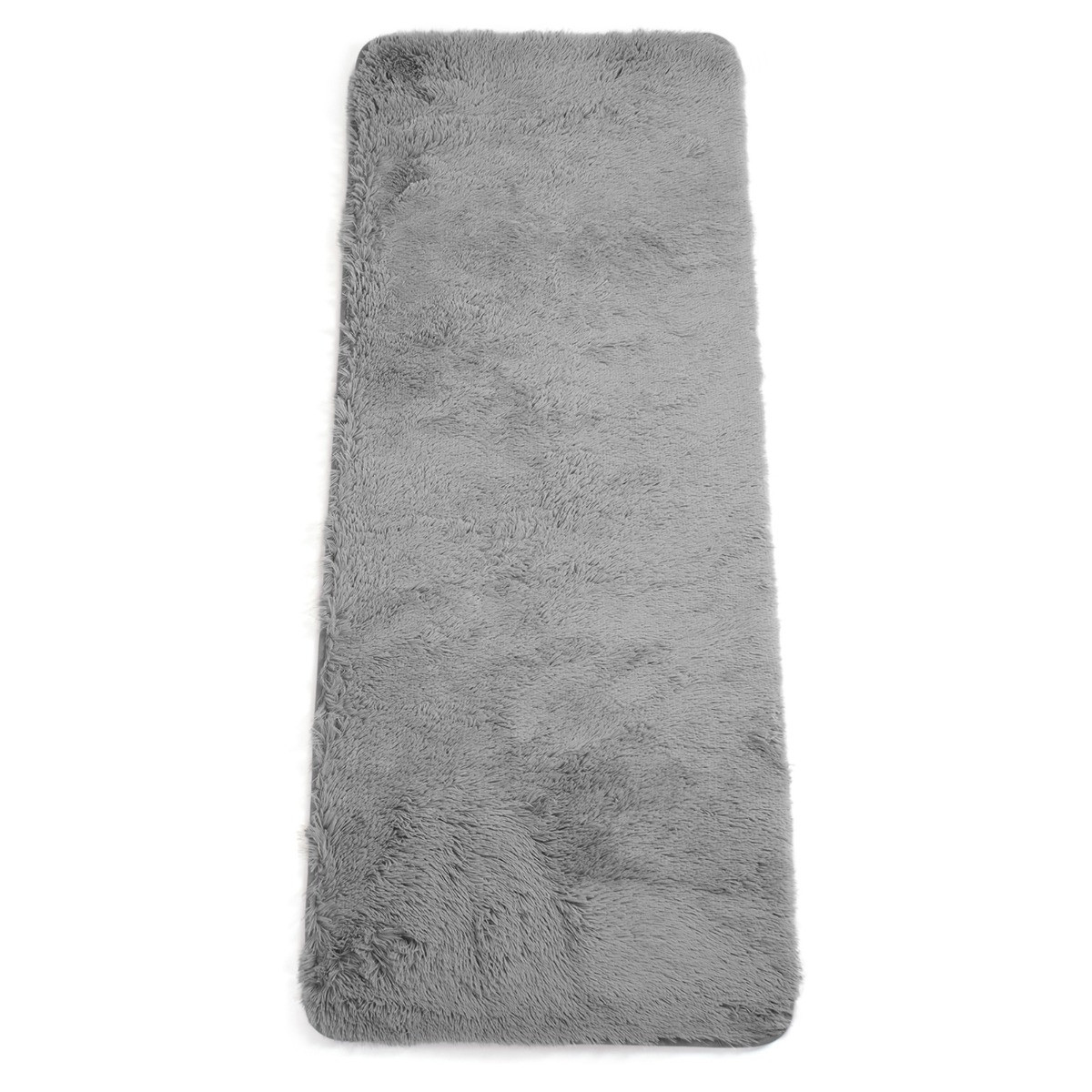 Sienna Soft Fluffy Rug Runner, Silver - 60 x 150cm>