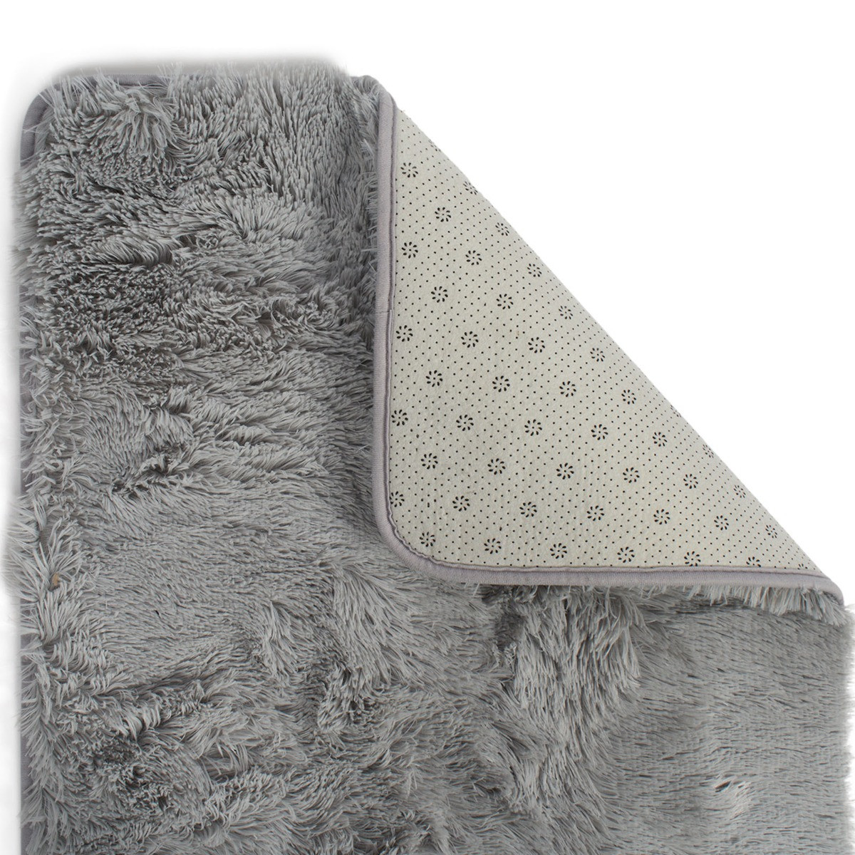 Sienna Soft Fluffy Rug Runner, Silver - 60 x 150cm>