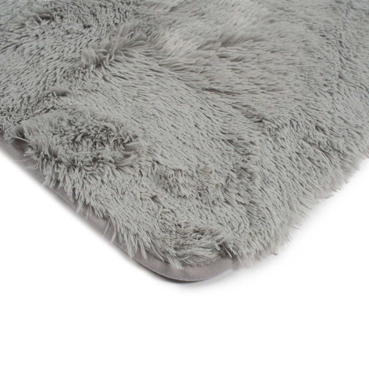 Sienna Soft Fluffy Rug Runner, Silver - 60 x 150cm>